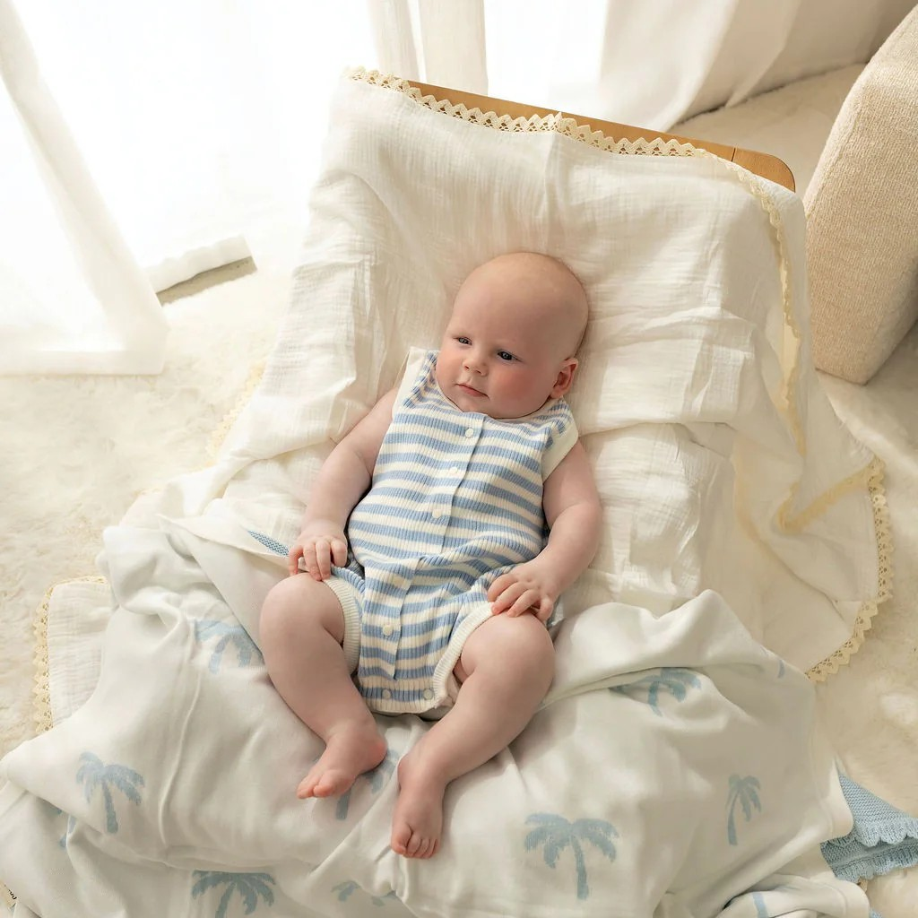 Breezy Knit Romper - Seaside