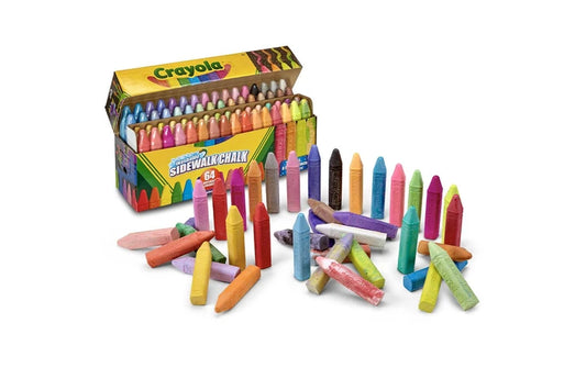 Crayola Sidewalk Chalk 64 Colours - The Toy Station
