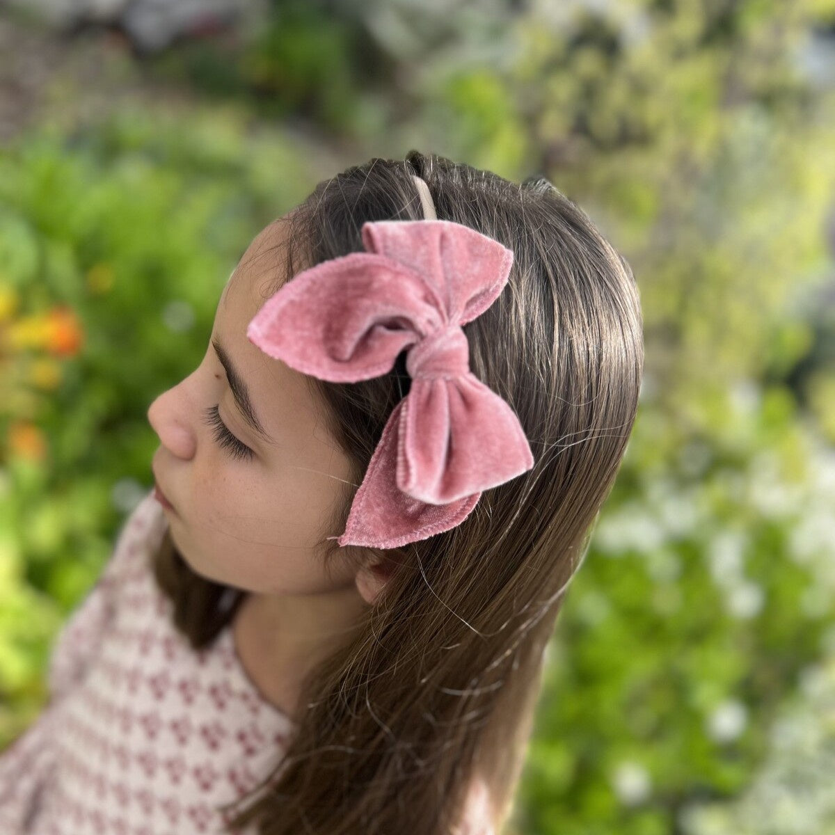Mini&Me Velvet Bow Headband - The Toy Station