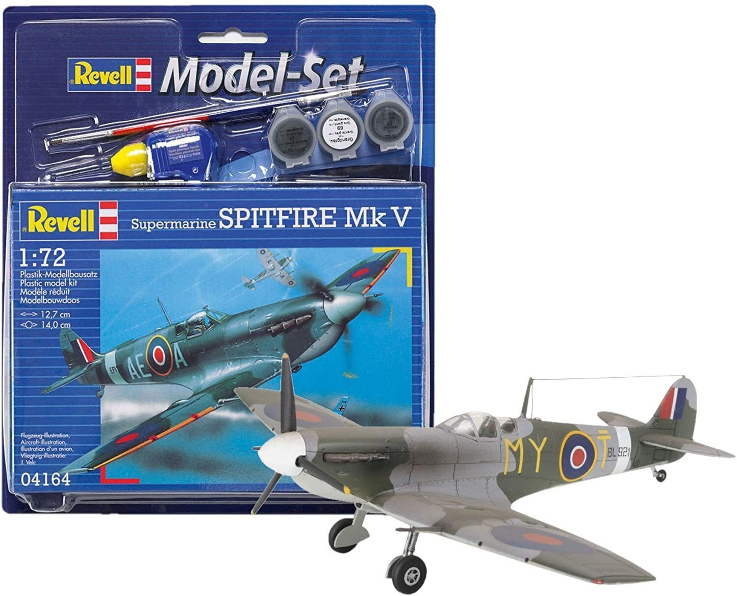 Revell Supermarine Spitfire Mk-V 1:72 Scale Model Kit Gift Set