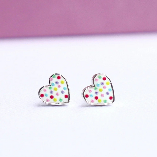 Confetti Heart Earrings Bunny Box - The Toy Station