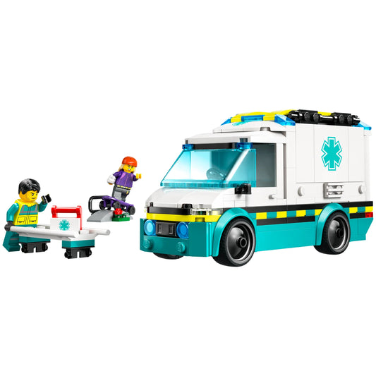 Lego 60403 Emergency Ambulance and Snowboarder - The Toy Station