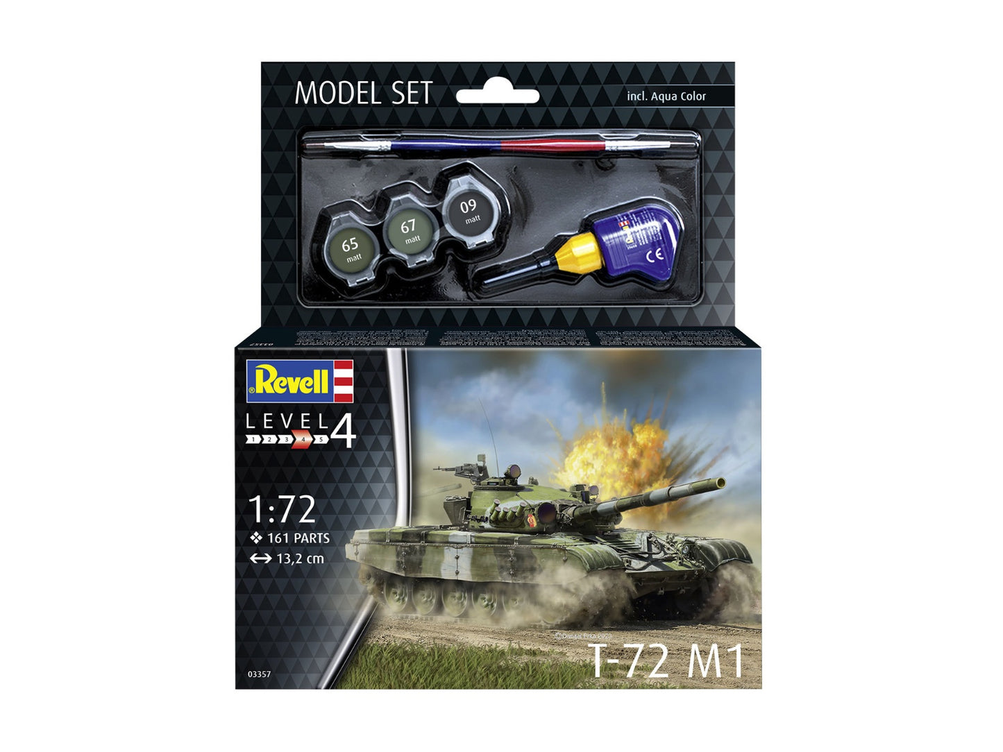 REVELL MODEL SET T-72 M1 LEVEL 4