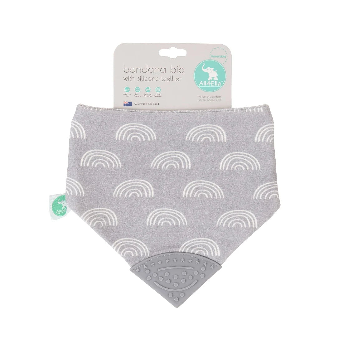 All4Ella Bandana Bib with Teether - The Toy Station
