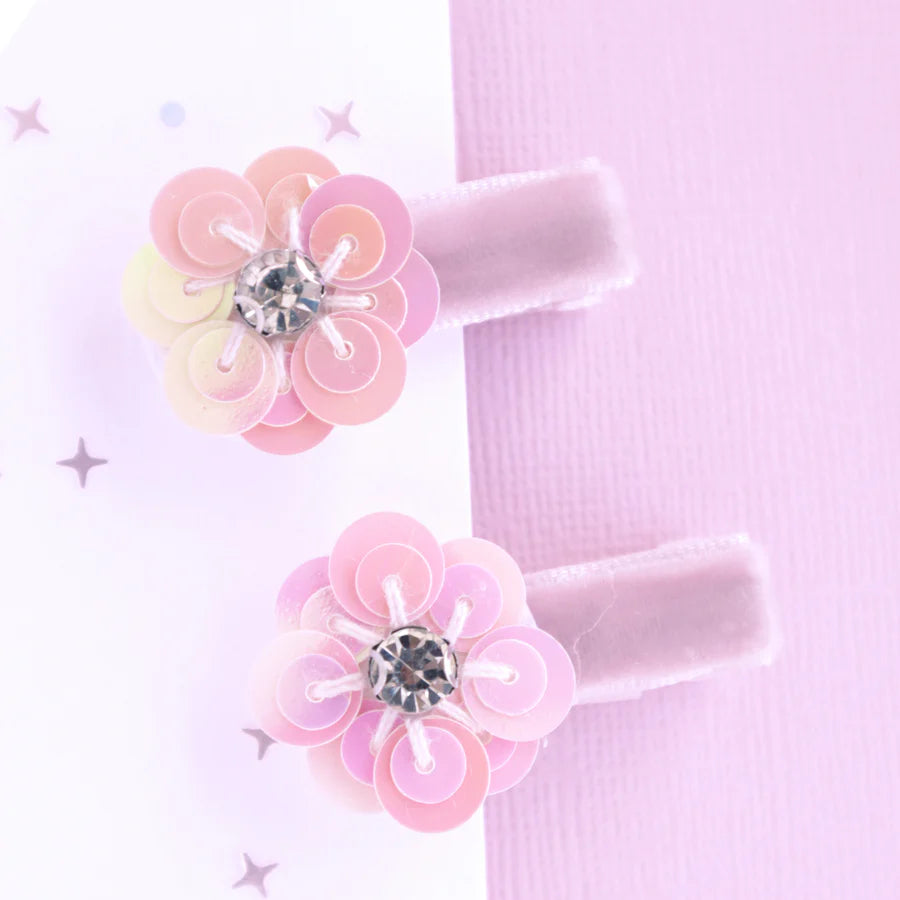 Jewel Flower Hair Clips