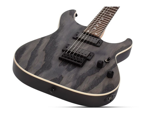 Schecter C-1 Standard Electric Guitar in Charcoal Satin