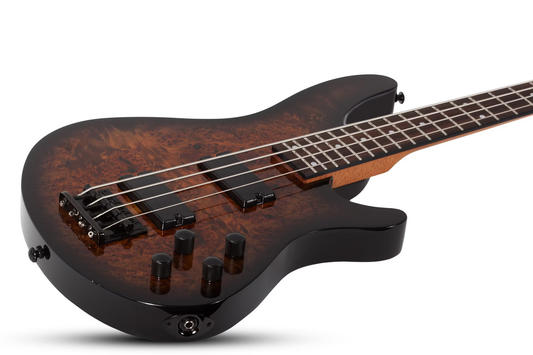 C-4 Standard Electric Bass Guitar in Tobacco Burl