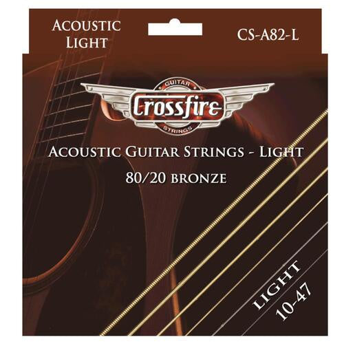 Crossfire Premium Acoustic Guitar Strings-Light 80/20 (10-47)