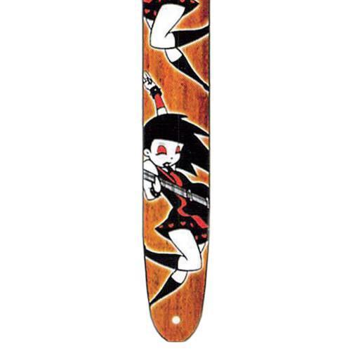Fretz Leather Printed Guitar Strap