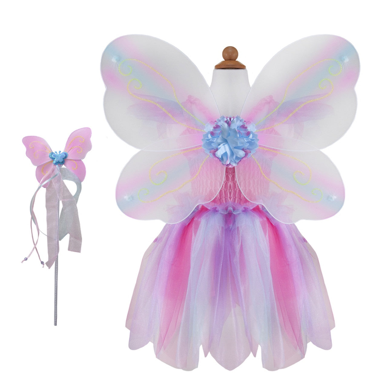 Great Pretenders Pink Butterfly Dress & Wings with Wand