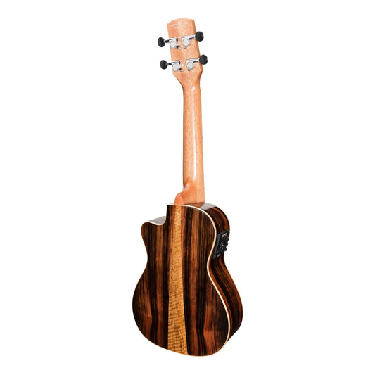 'Southern Belle 7 Series' Spruce Solid Top Electric Cutaway Concert Ukulele w/ Hard Case (Natural Gloss)