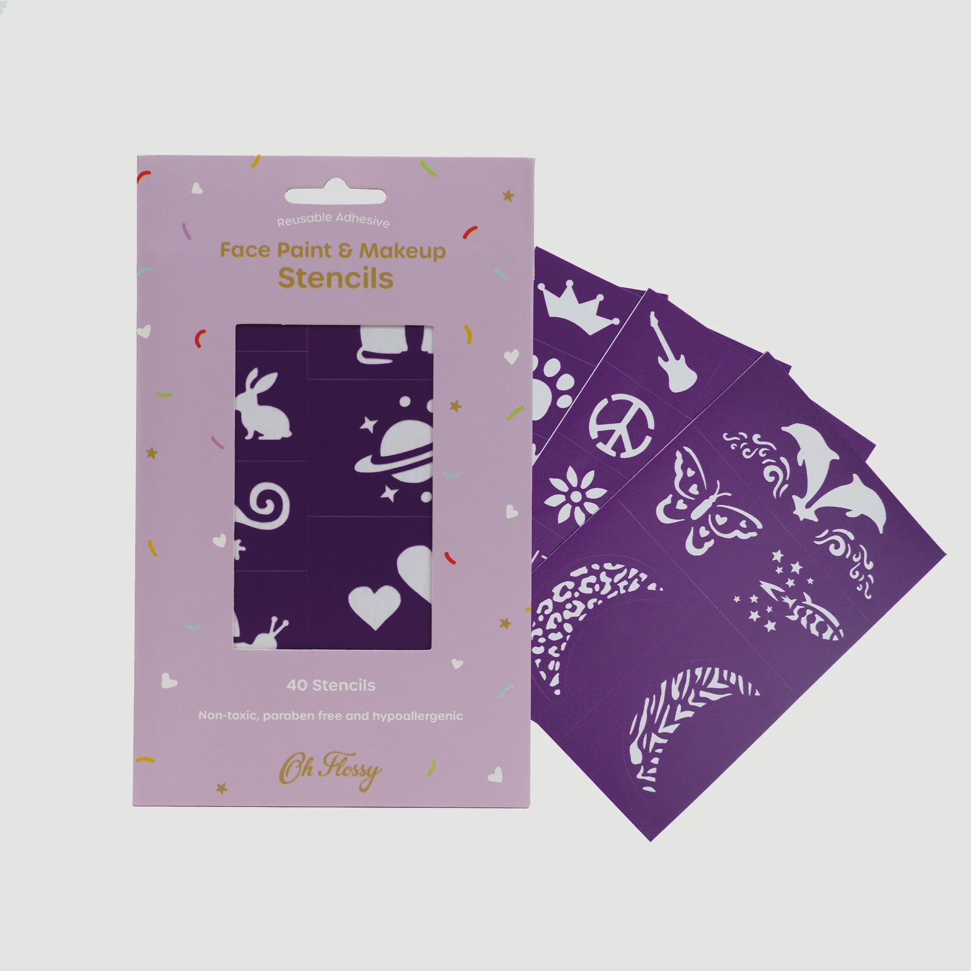 Face Paint And Makeup Stencils - Purple - The Toy Station