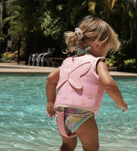 Kids Swim Vest Cotton Candy Cherry