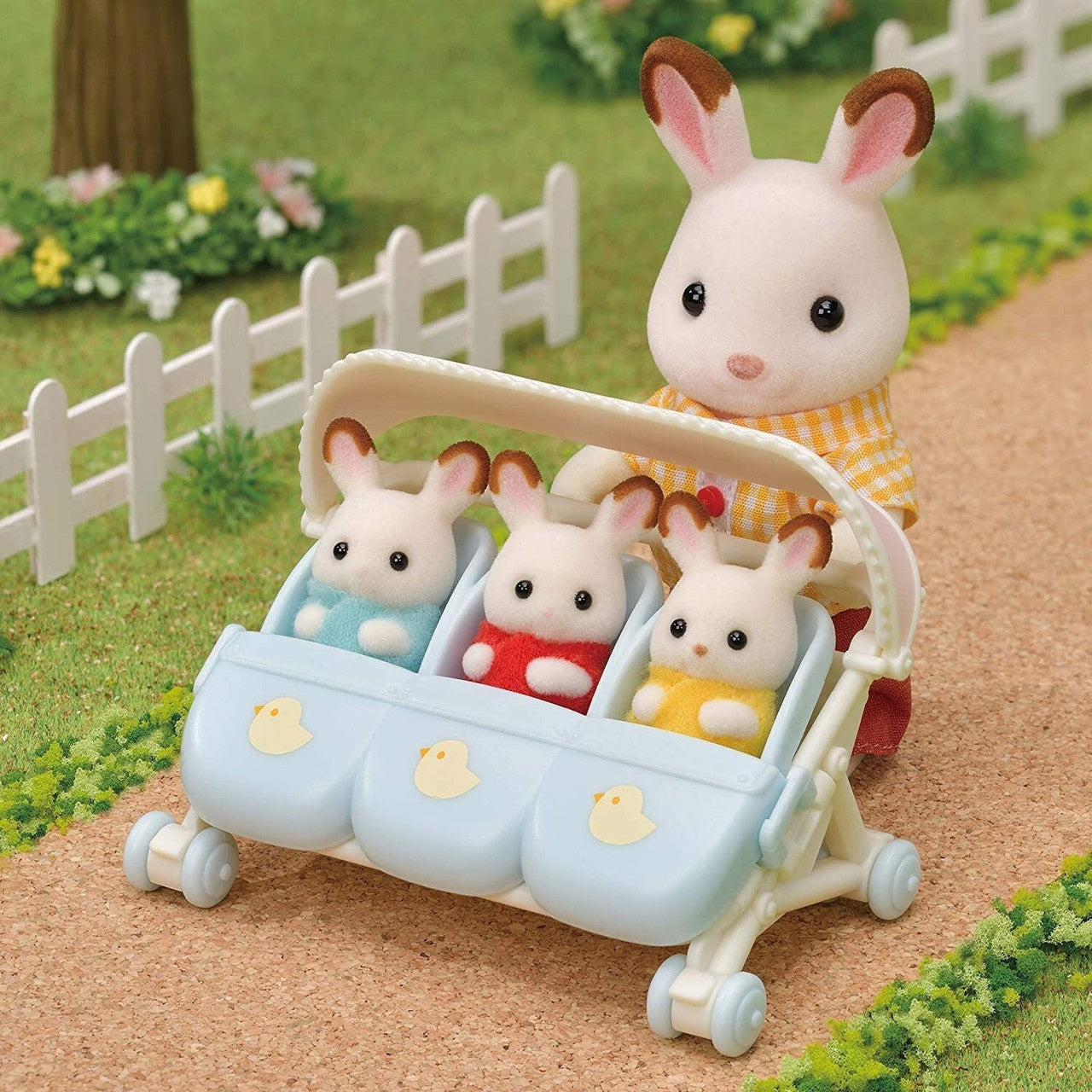 Sylvanian Families Triplets Stroller - The Toy Station