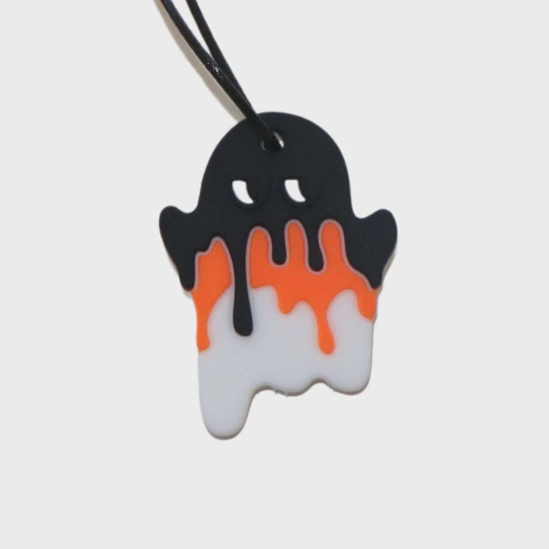 Silicone Spooking Ghost Chew Pendant
