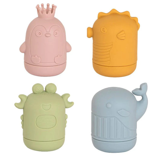 All4Ella Squeezy Sea Friends Silicone Bath Toys - The Toy Station