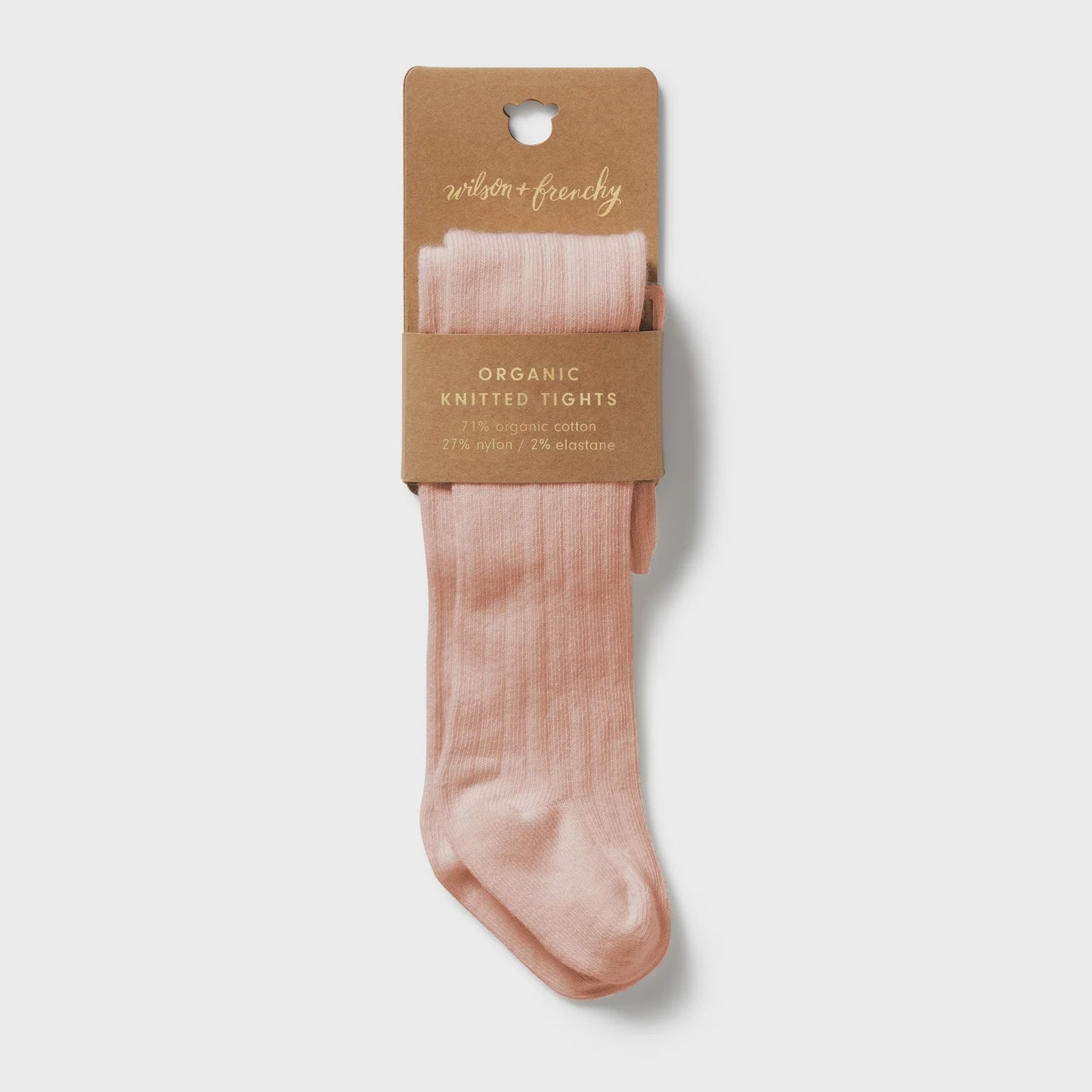 Wilson & Frenchy - Pink Organic Ribbed Tights - The Toy Station