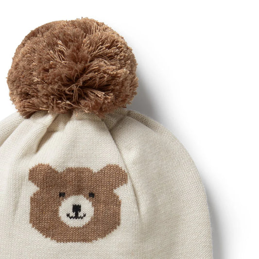 Beary Cute Organic Knitted Jacquard Hat - The Toy Station