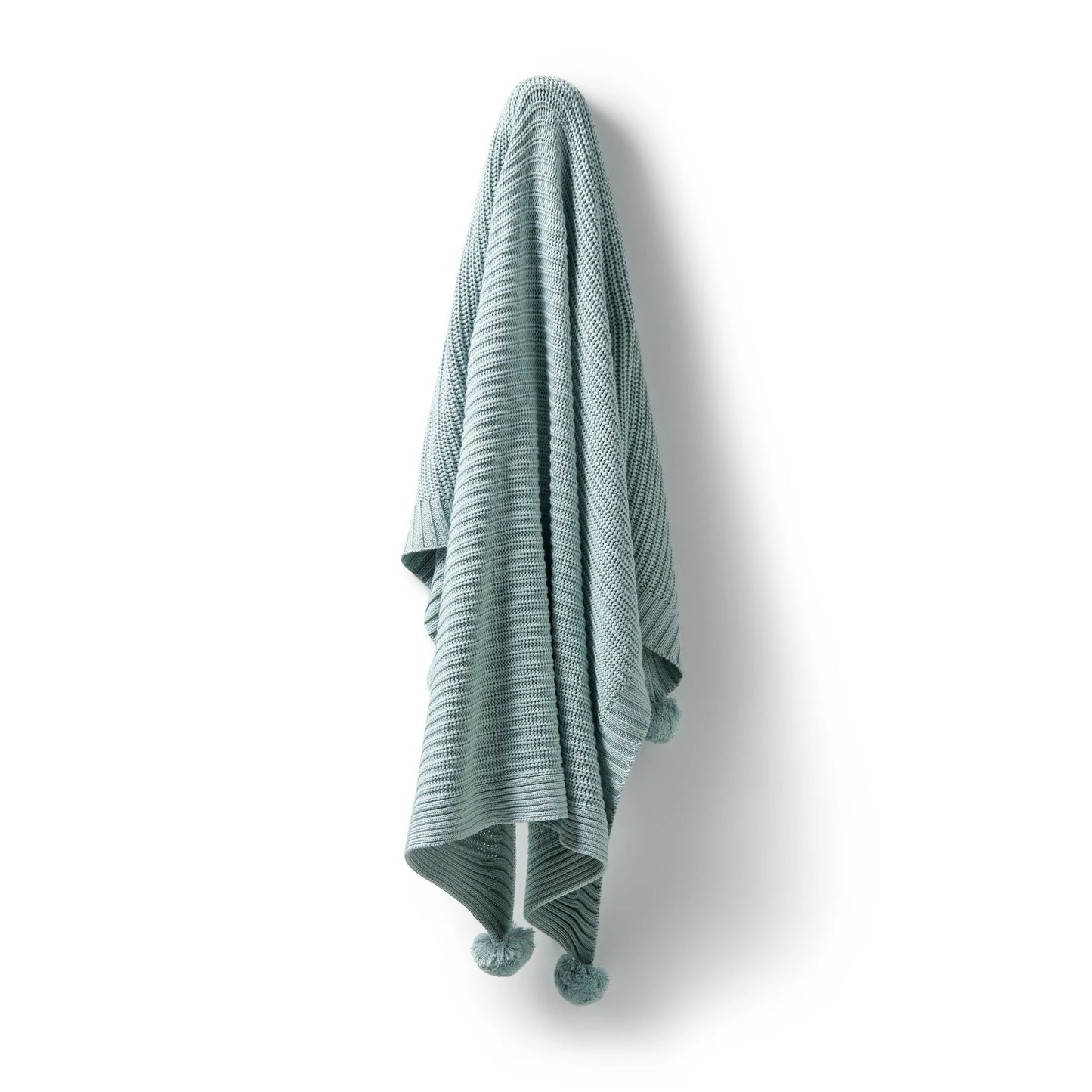 Wilson and Frenchy Organic Knitted Blanket - Duck Egg