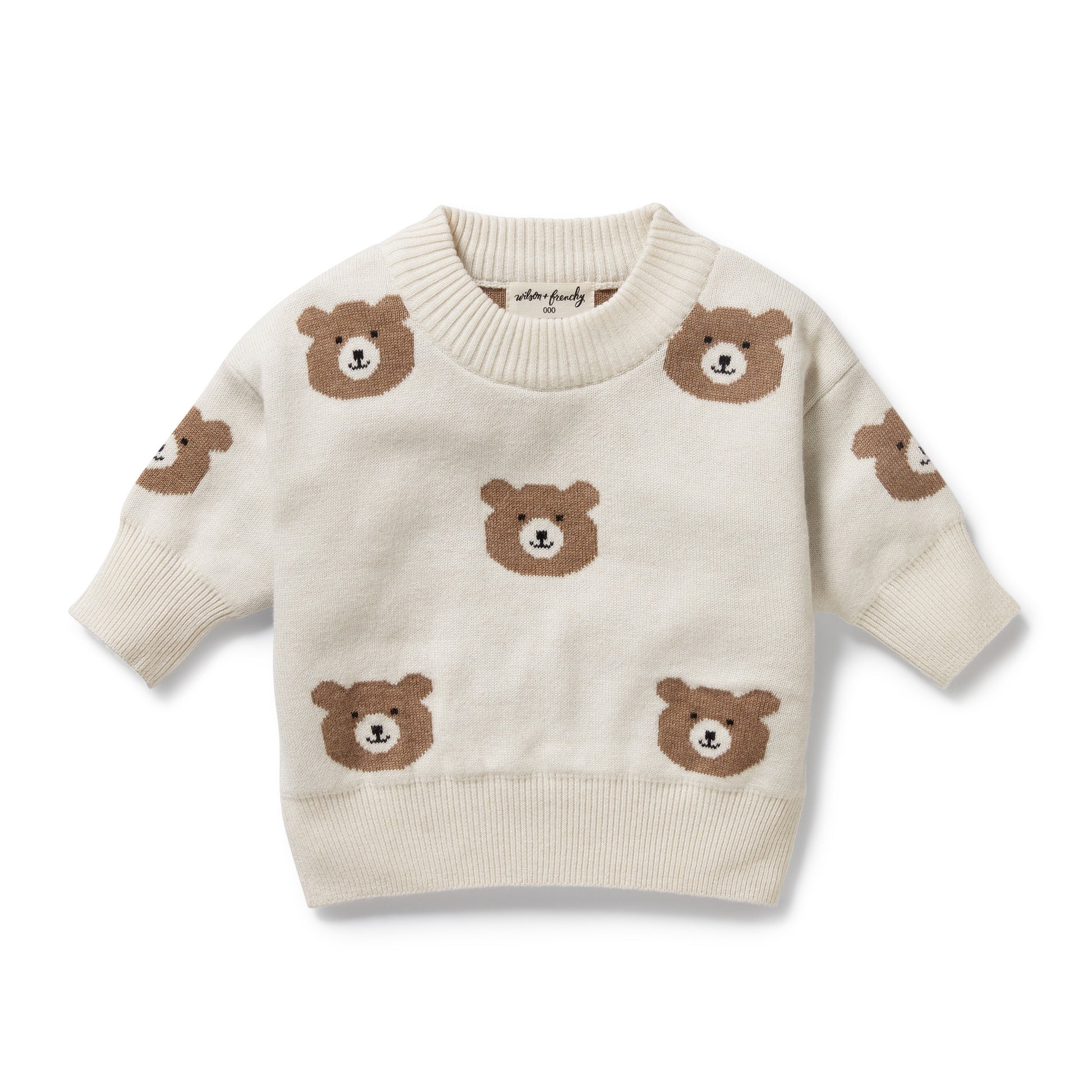 Beary Cute Organic Knitted Jacquard Jumper - The Toy Station