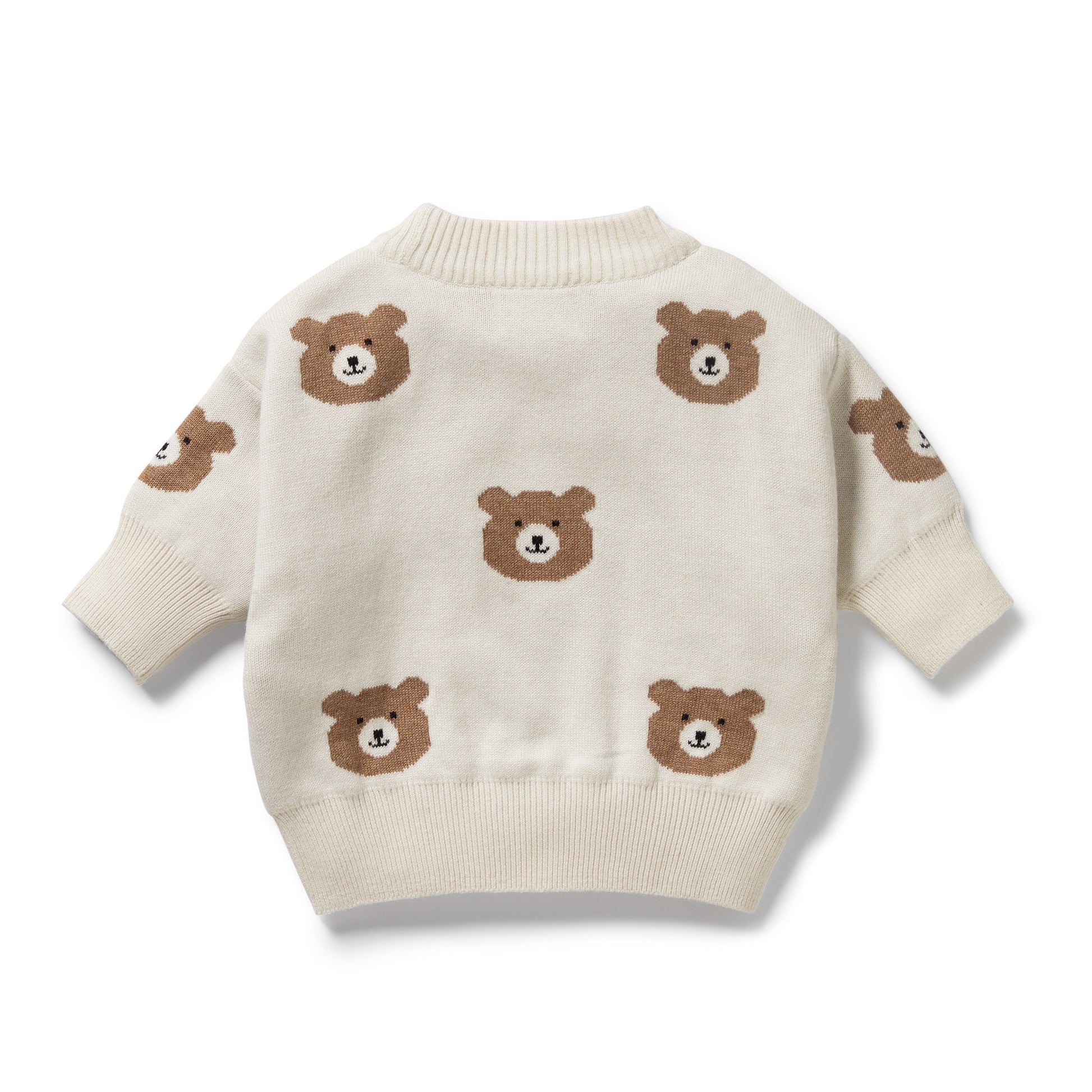 Beary Cute Organic Knitted Jacquard Jumper - The Toy Station