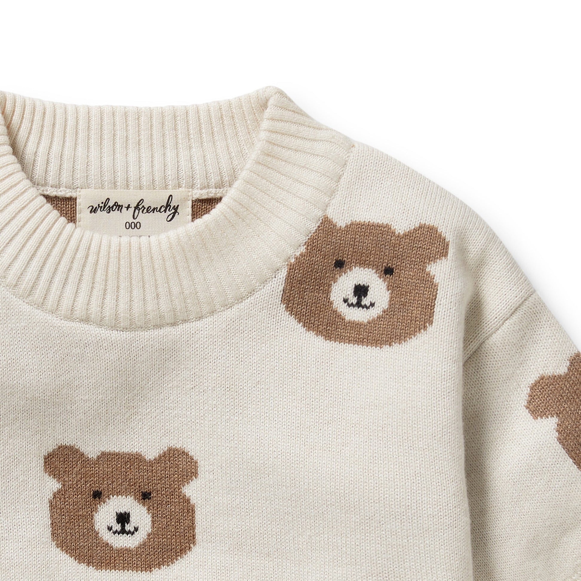 Beary Cute Organic Knitted Jacquard Jumper - The Toy Station
