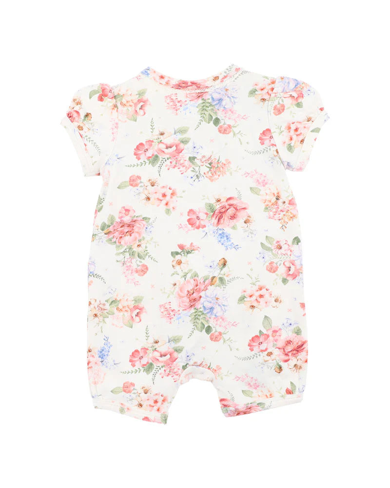 Anya Bloom Organic Short Sleeve Zipsuit