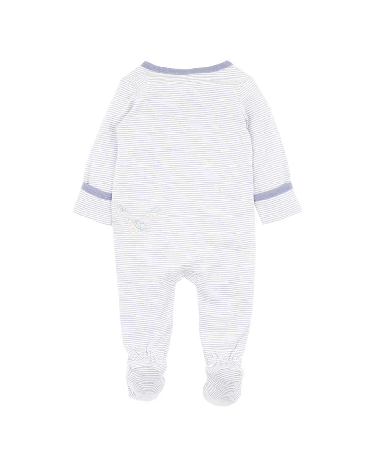 Axel Stripe Organic Long Sleeve Zip Romper