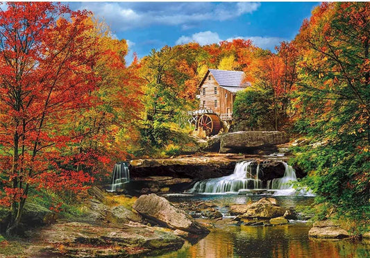 Glade Creek Grist Mill 2000 Piece Jigsaw Puzzle - The Toy Station
