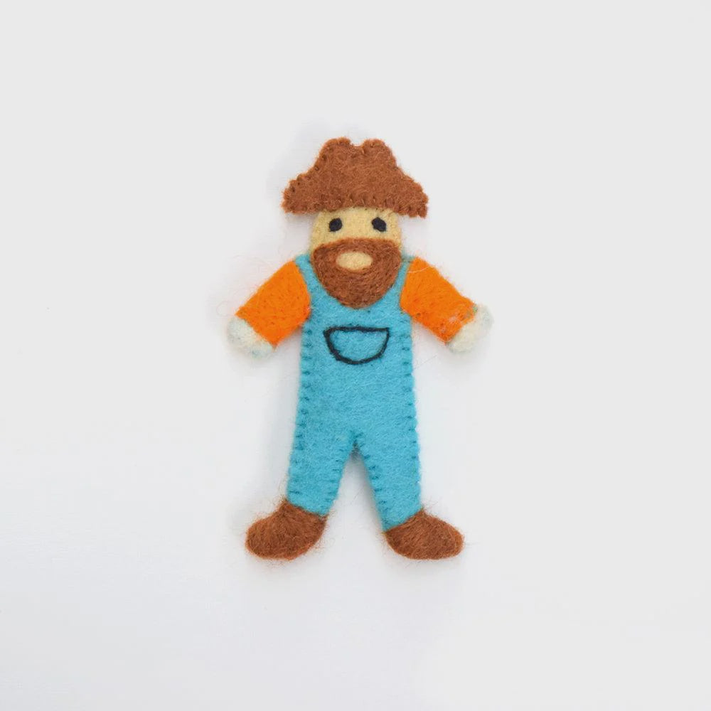 Felt Male Farmer Toy