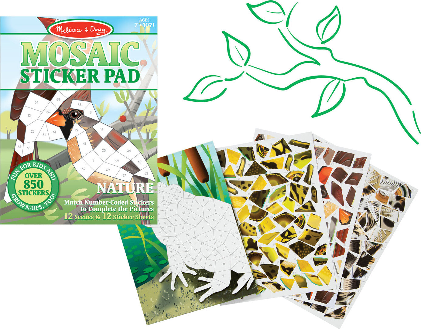 Melissa & Doug Mosaic Sticker Pad-Nature