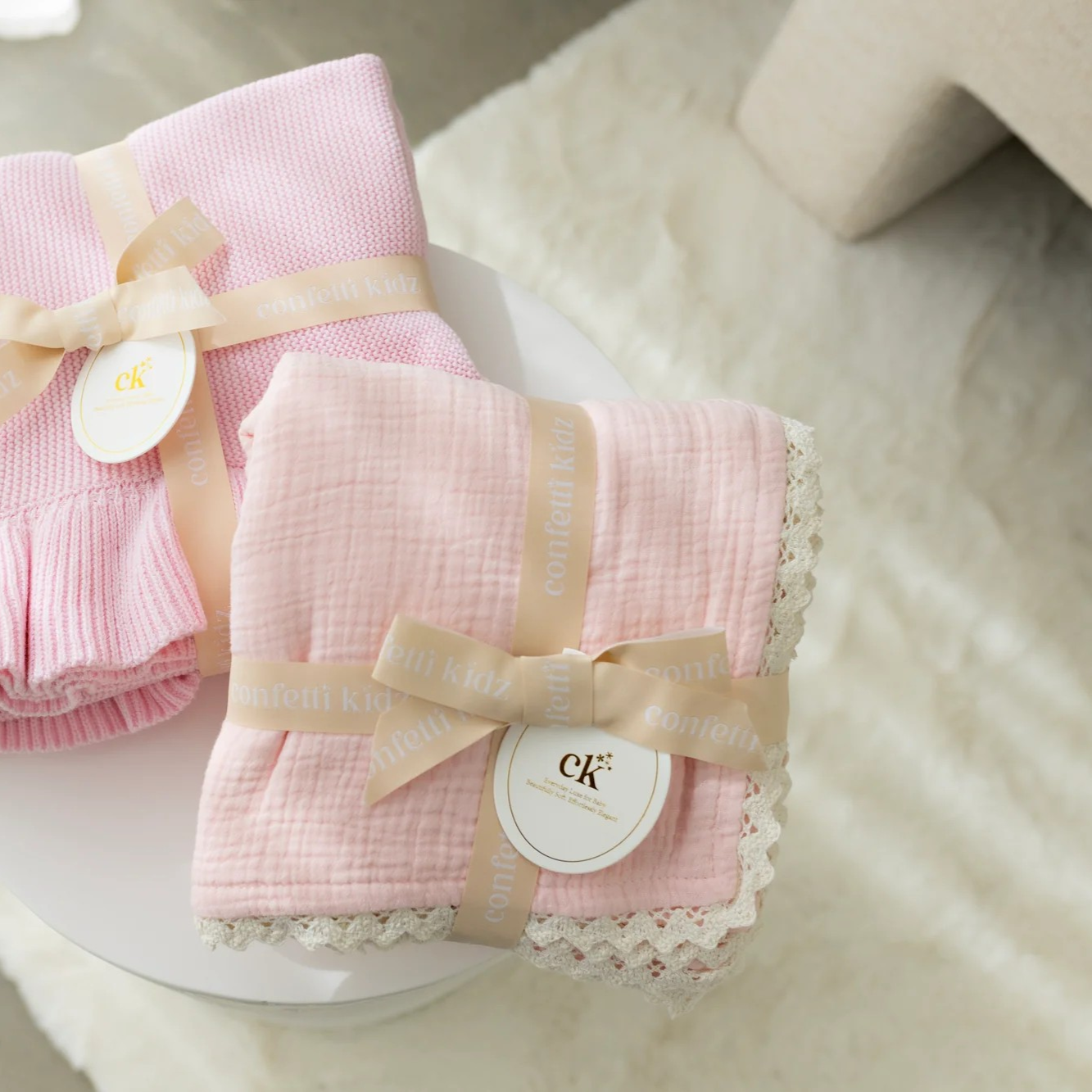 Classic Muslin Blanket | Soft Pink
