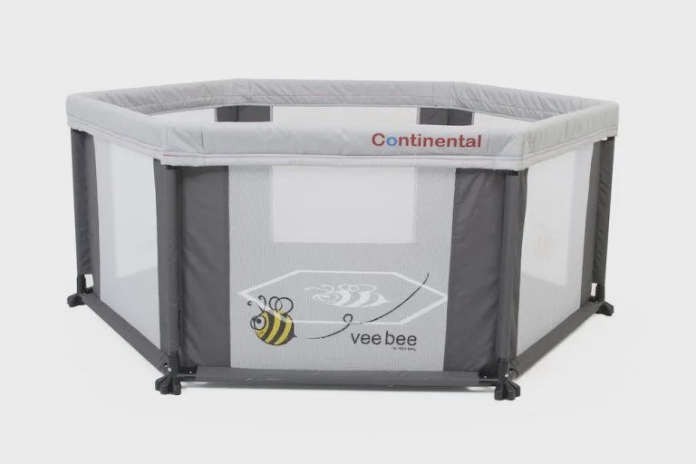 6-Sided Play Yard - Marble Grey - The Toy Station