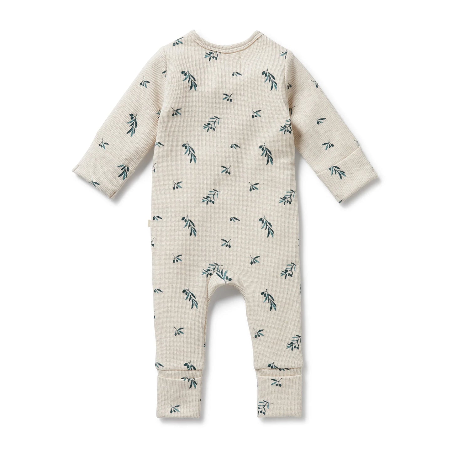 Organic Waffle Zipsuit - Little Olive - The Toy Station