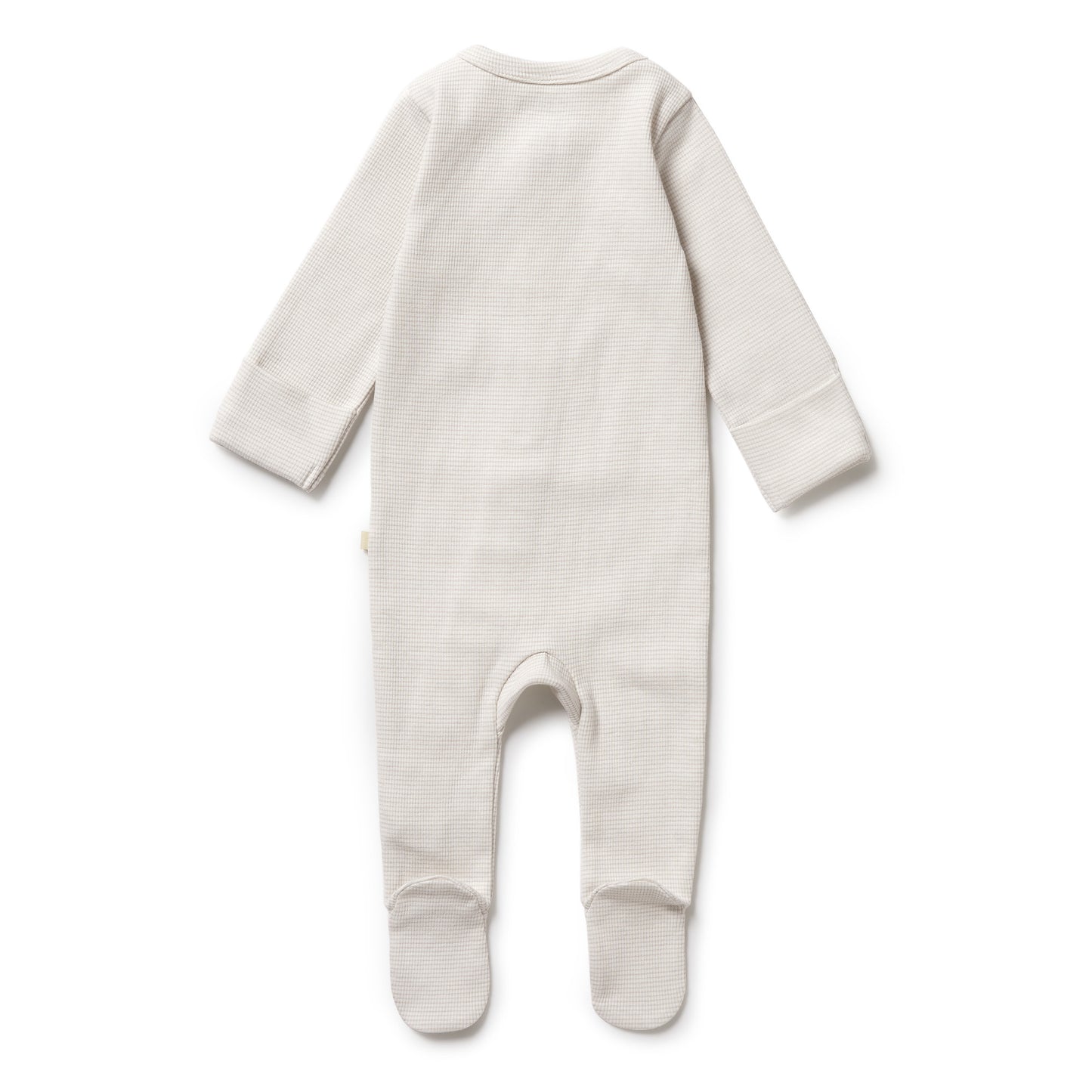 Wilson & Frenchy, Organic Rib Zipsuit with feet - Clay
