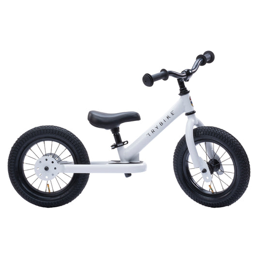 Trybike Convertible Steel Bike in Vintage White - The Toy Station