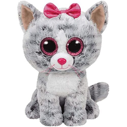Beanie Boo Regular Kiki Grey Cat - The Toy Station