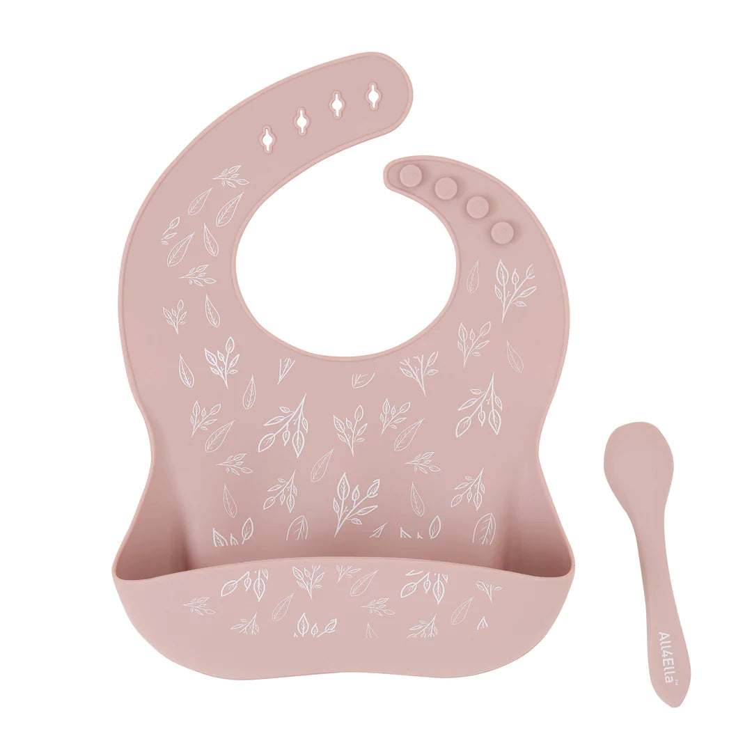All4Ella Silicone Bib & Spoon - The Toy Station