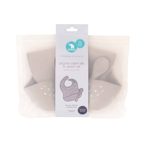 All4Ella Silicone Bib & Spoon - The Toy Station