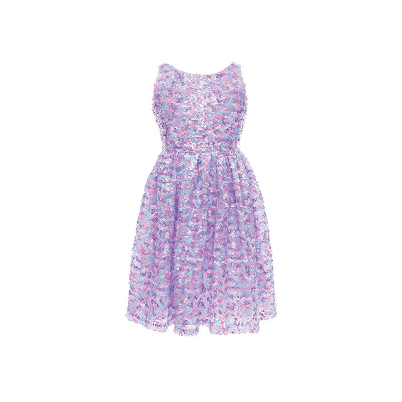 Purple Party Sequins Dress Size 5-6 - The Toy Station