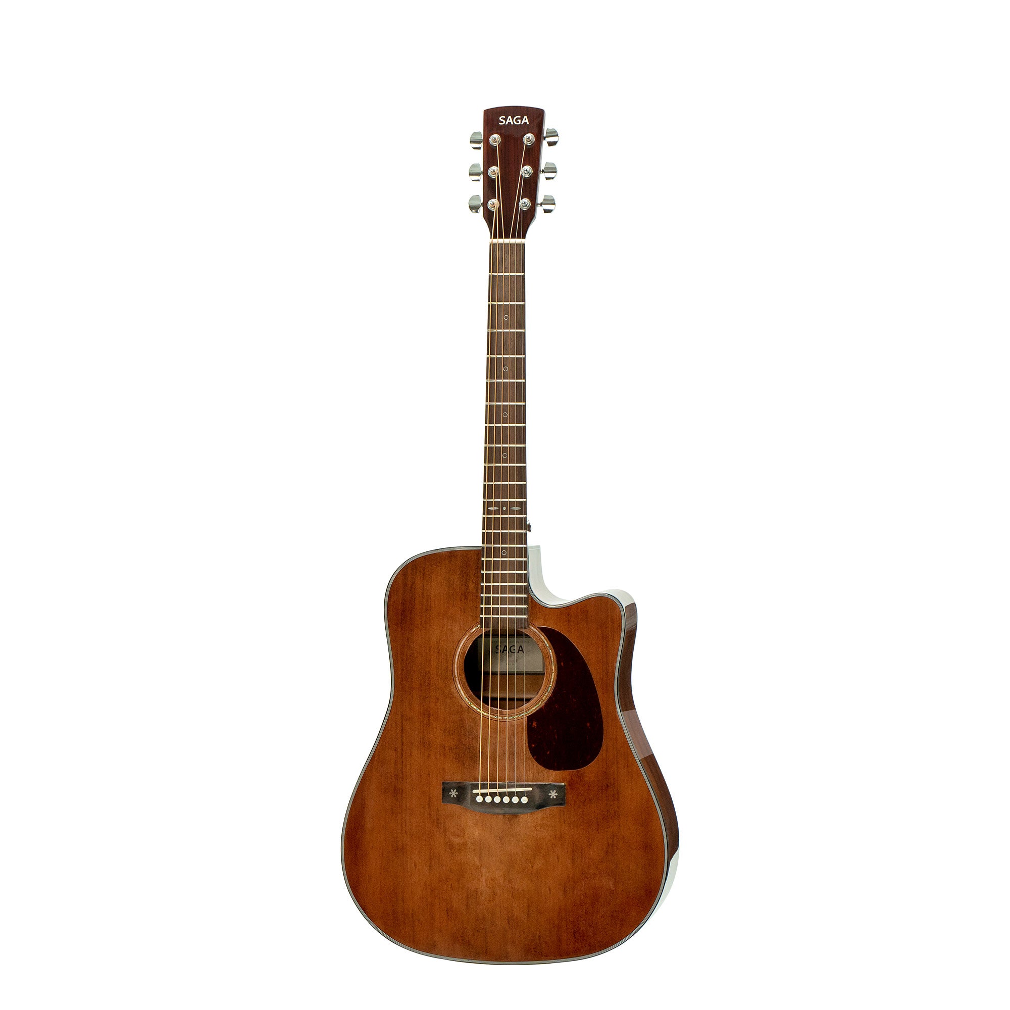 Saga SF830 Solid Top Dreadnought Acoustic-Electric Guitar (Retro)
