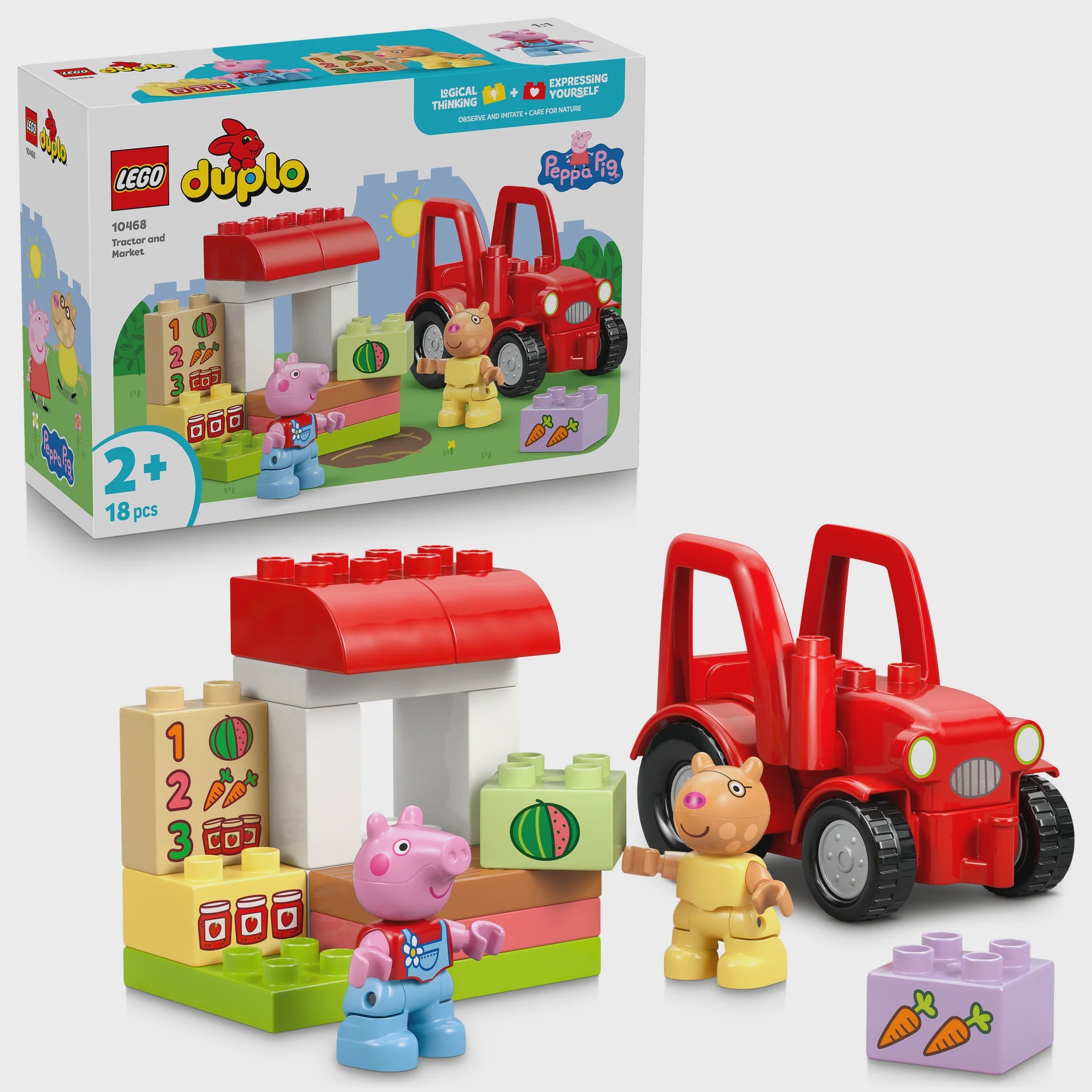 Lego Duplo 10468 Peppa Pig Tractor and Market