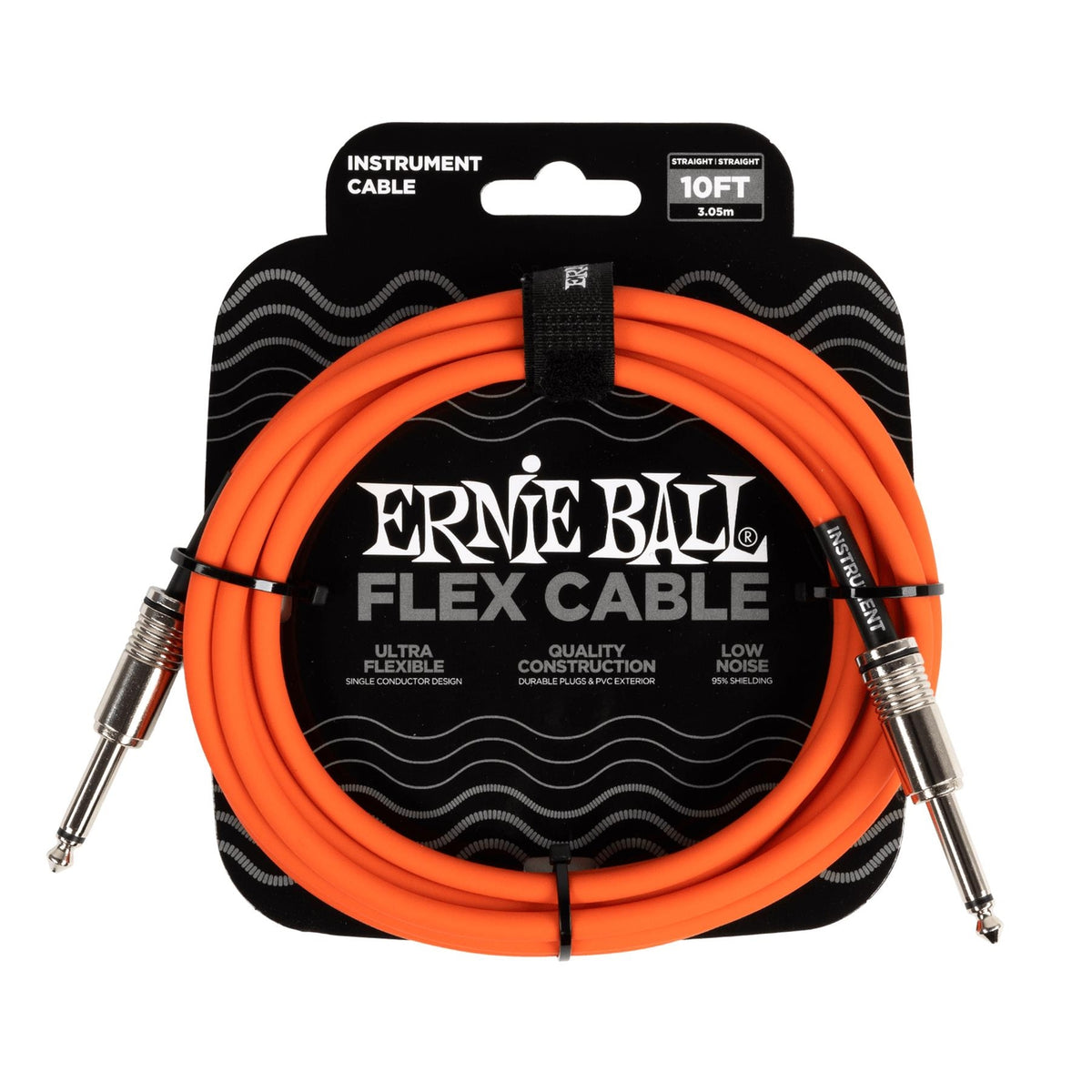 Ernie Ball 10 FT Flex Straight/ Straight Instrument Cable