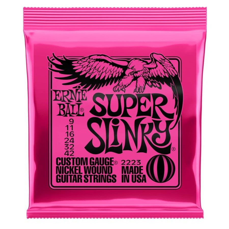 Ernie Ball Super Slinky Nickel Wound Electric Guitar Strings-9-42 Gauge
