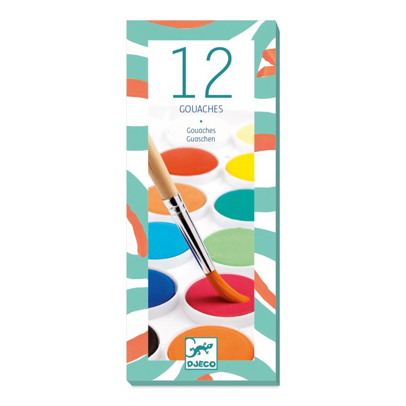 Djeco 12 Colour Cakes Paint - The Toy Station