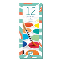 Djeco 12 Colour Cakes Paint