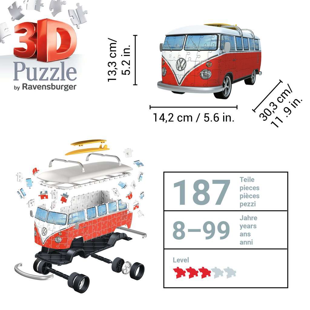 3D Puzzle VW Kombi Bus - The Toy Station
