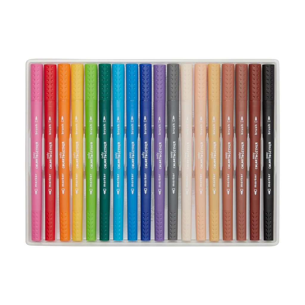 Colour Together Double-Ended Markers - Brush & Fine Tip - Set of 18