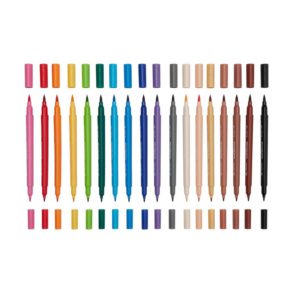 Colour Together Double-Ended Markers - Brush & Fine Tip - Set of 18