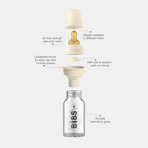 Bibs Glass Bottle Set 110ml - The Toy Station